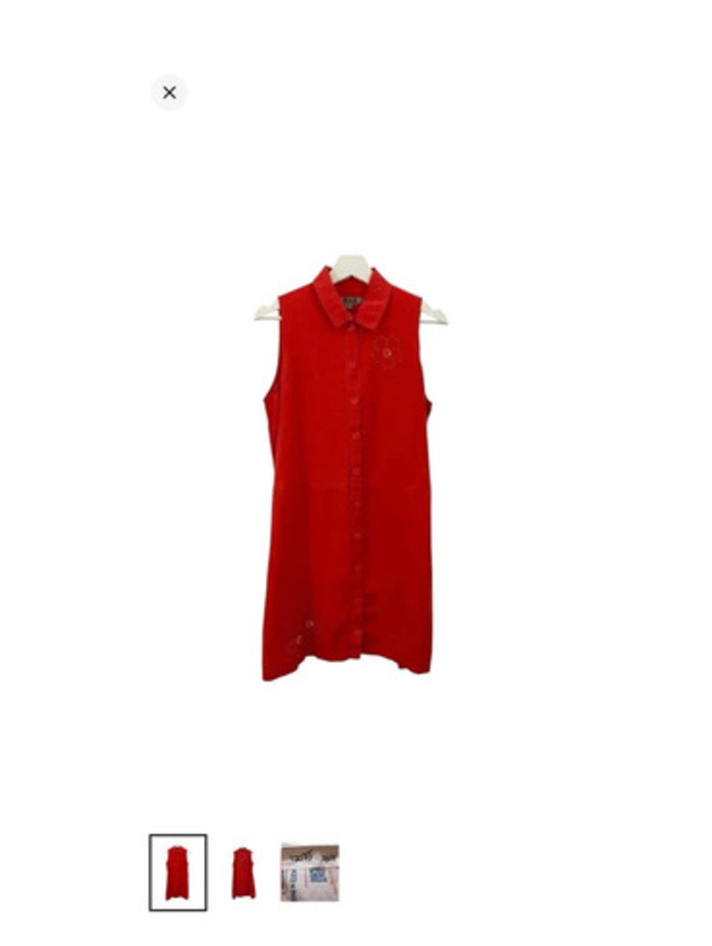 Flax Women's Linen floral Sleeveless Dress Size S